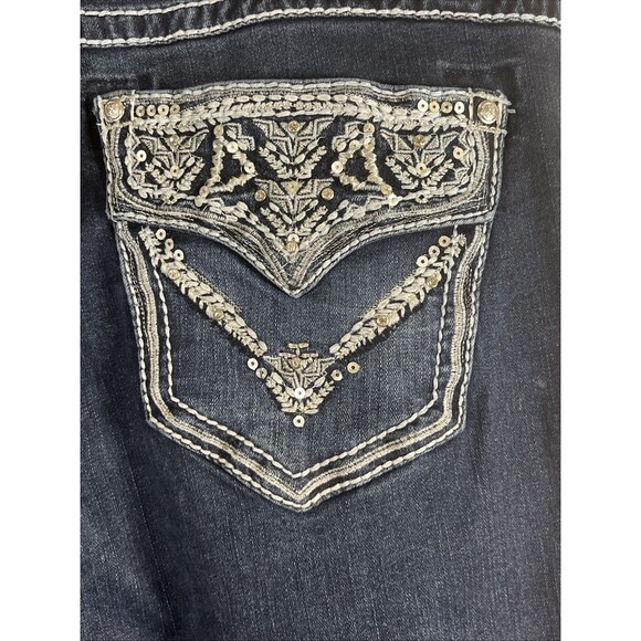 Grace in LA Jeans Women's Size 22 Plus Size P-Straight Embellished Pockets EUC - Picture 6 of 10